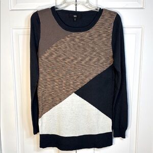 Mossimo Supply Co. Navy and Browns Lightweight Knit Sweater Size M